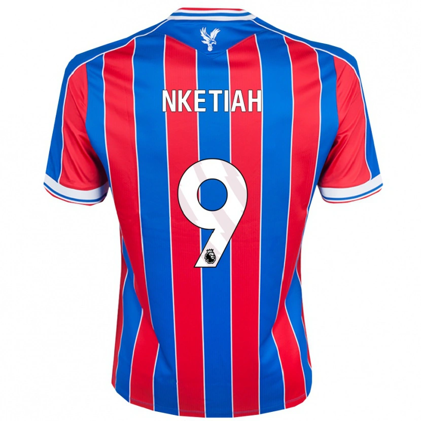 Danxen Donna Maglia Eddie Nketiah #9 Blu Rosso Bianco Kit Gara Home 2025/26 Maglietta