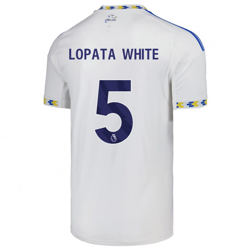 Danxen Donna Maglia Reuben Lopata-White #5 Bianco Blu Kit Gara Home 2025/26 Maglietta