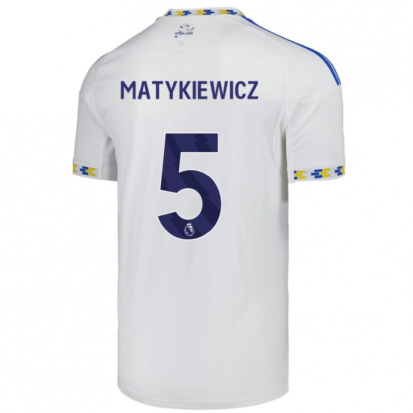 Danxen Donna Maglia Luke Matykiewicz #5 Bianco Blu Kit Gara Home 2025/26 Maglietta