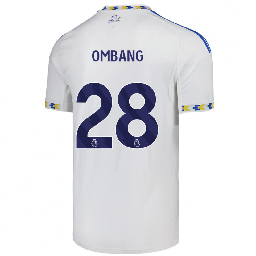 Danxen Donna Maglia Darryl Ombang #28 Bianco Blu Kit Gara Home 2025/26 Maglietta
