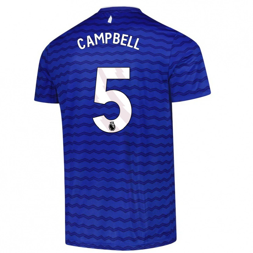 Danxen Donna Maglia Elijah Campbell #5 Blu Navy Kit Gara Home 2025/26 Maglietta