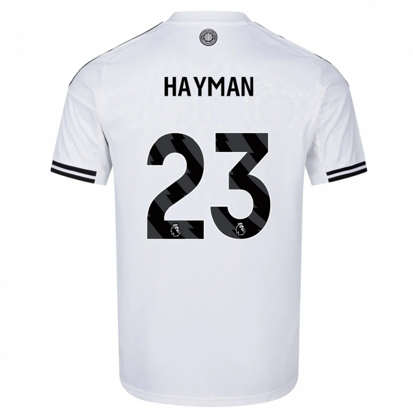 Danxen Donna Maglia Alex Hayman #23 Bianco Nero Kit Gara Home 2025/26 Maglietta