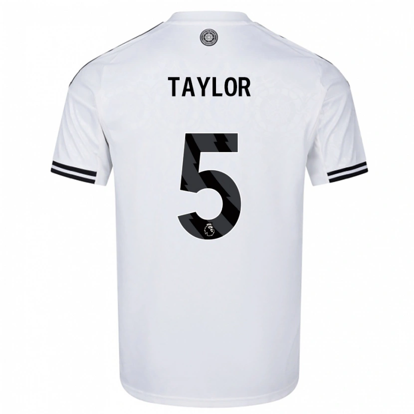 Danxen Donna Maglia Archie Taylor #5 Bianco Nero Kit Gara Home 2025/26 Maglietta