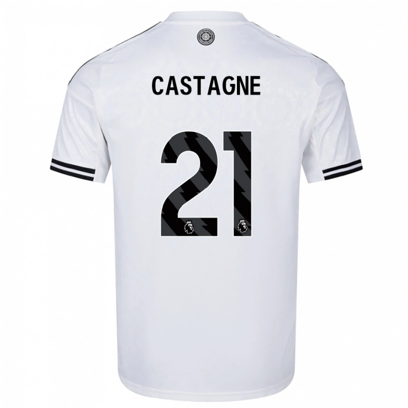 Danxen Donna Maglia Timothy Castagne #21 Bianco Nero Kit Gara Home 2025/26 Maglietta