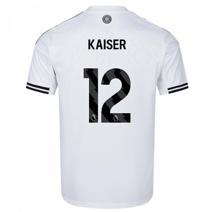 Danxen Donna Maglia Dino Kaiser #12 Bianco Nero Kit Gara Home 2025/26 Maglietta