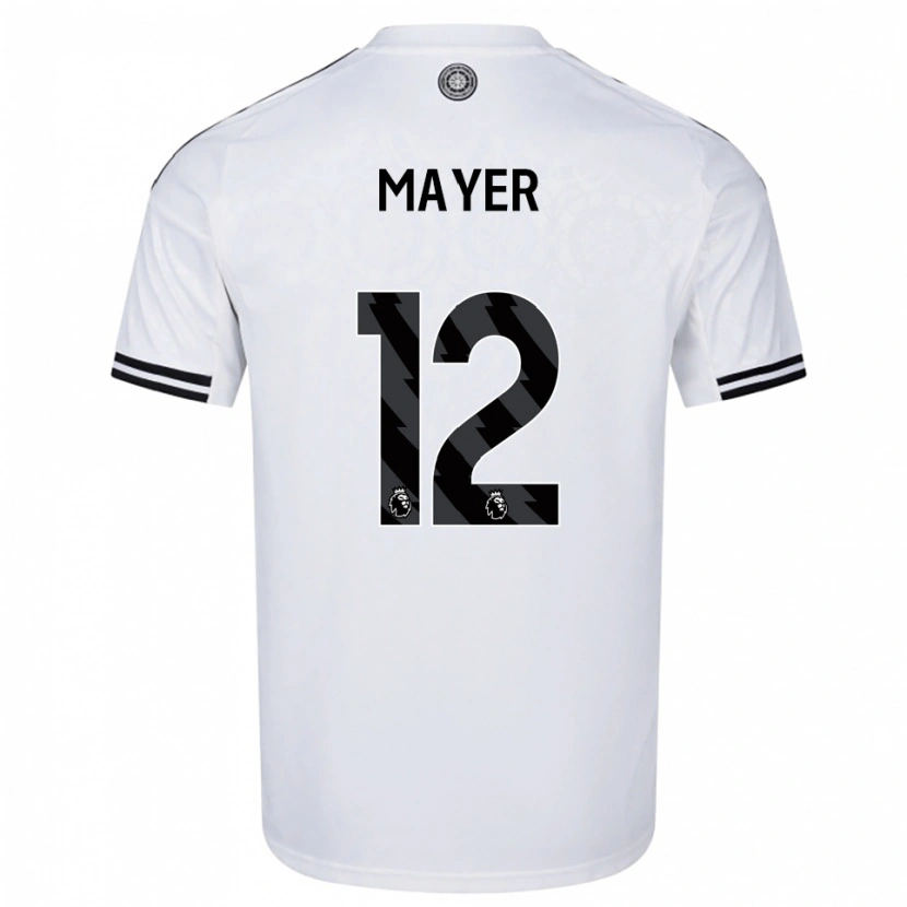 Danxen Donna Maglia Oliver Mayer #12 Bianco Nero Kit Gara Home 2025/26 Maglietta