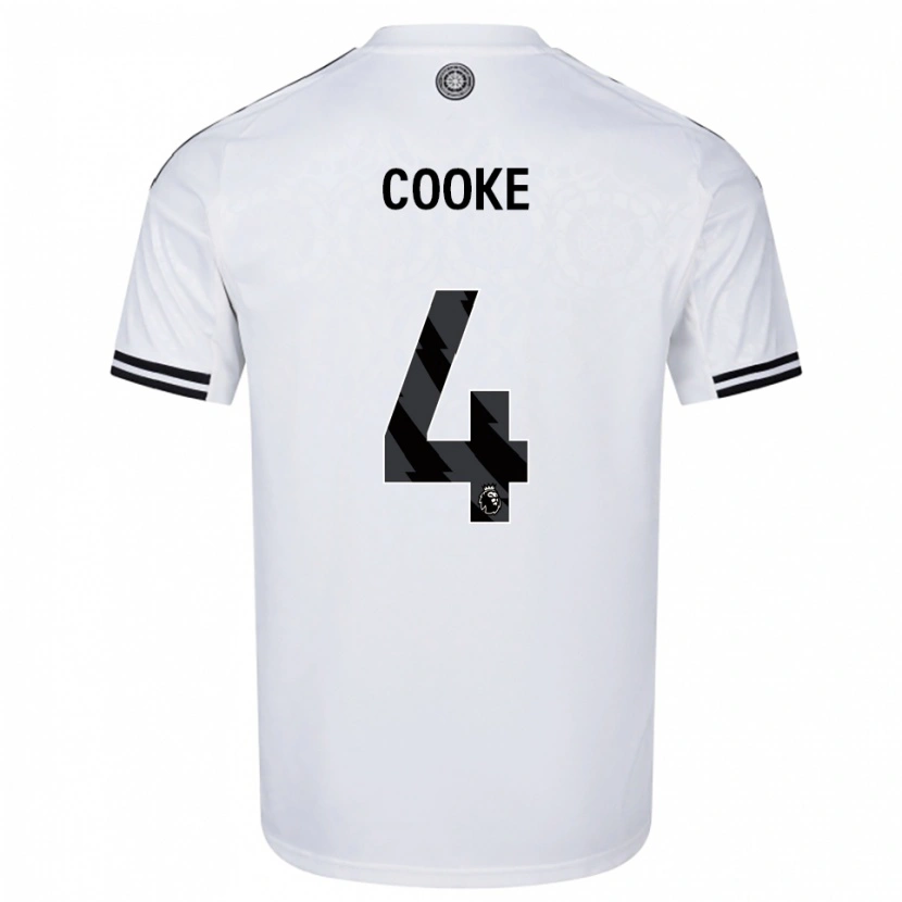 Danxen Donna Maglia Logan Cooke #4 Bianco Nero Kit Gara Home 2025/26 Maglietta