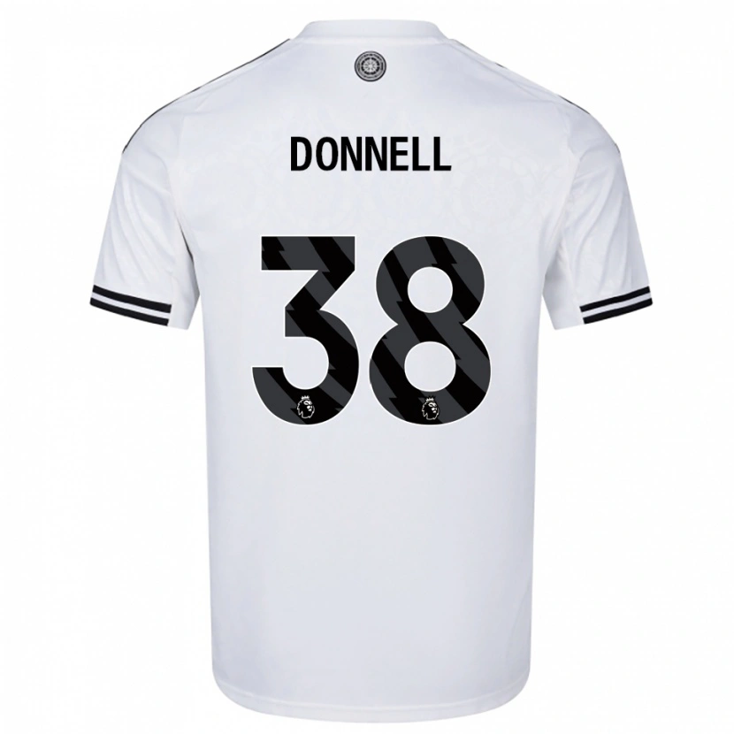 Danxen Donna Maglia Chris Donnell #38 Bianco Nero Kit Gara Home 2025/26 Maglietta