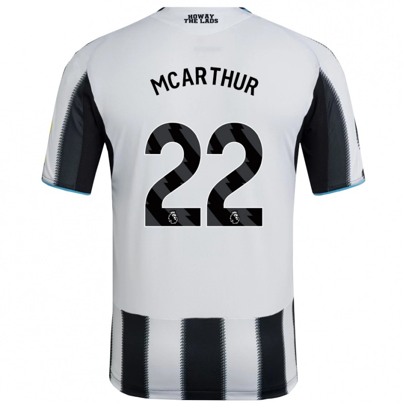 Danxen Donna Maglia Charlie Mcarthur #22 Nero Bianco Kit Gara Home 2025/26 Maglietta
