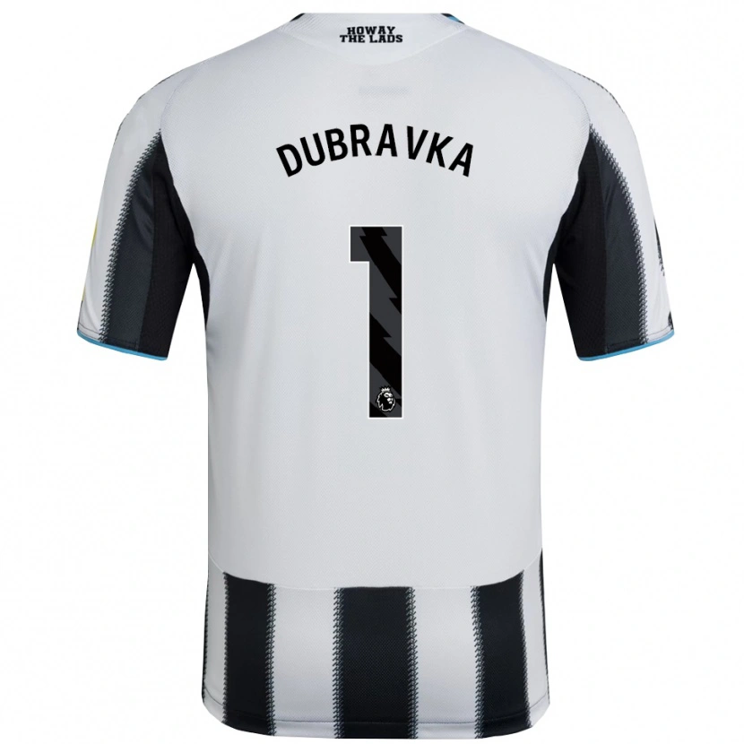 Danxen Donna Maglia Martin Dúbravka #1 Nero Bianco Kit Gara Home 2025/26 Maglietta