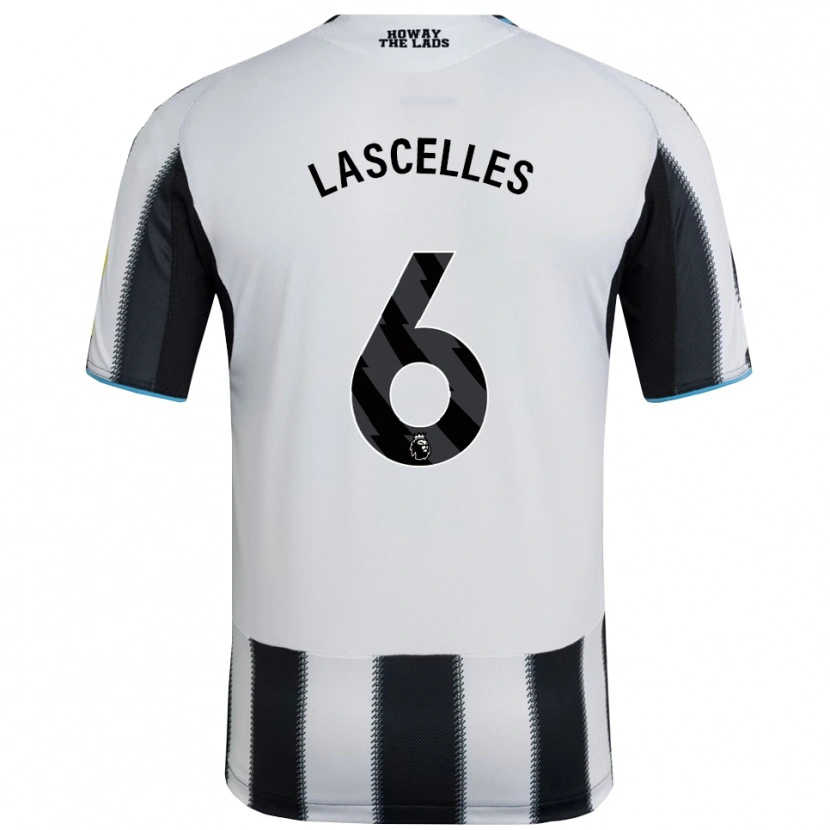 Danxen Donna Maglia Jamaal Lascelles #6 Nero Bianco Kit Gara Home 2025/26 Maglietta