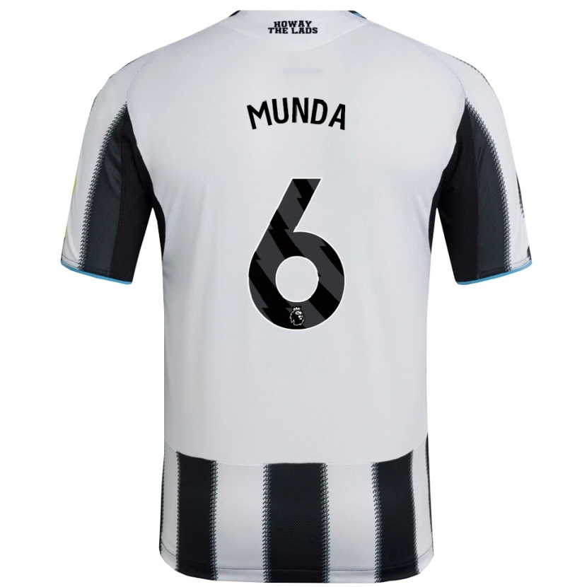 Danxen Donna Maglia Anthony Munda #6 Nero Bianco Kit Gara Home 2025/26 Maglietta