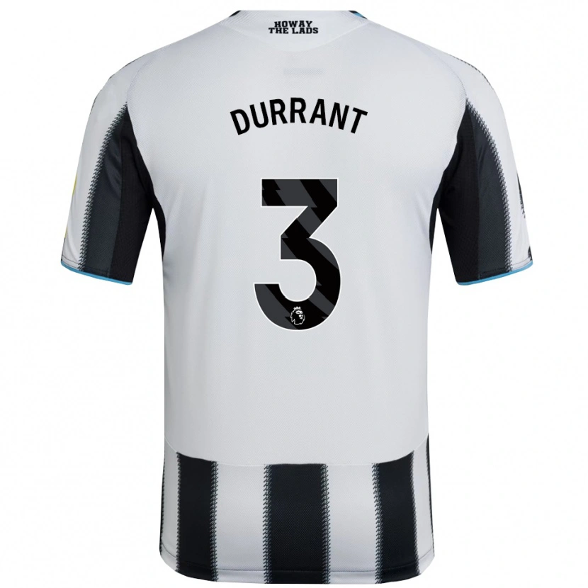 Danxen Donna Maglia Jake Durrant #3 Nero Bianco Kit Gara Home 2025/26 Maglietta