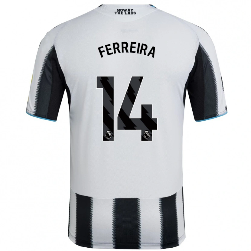 Danxen Donna Maglia Matheos Ferreira #14 Nero Bianco Kit Gara Home 2025/26 Maglietta
