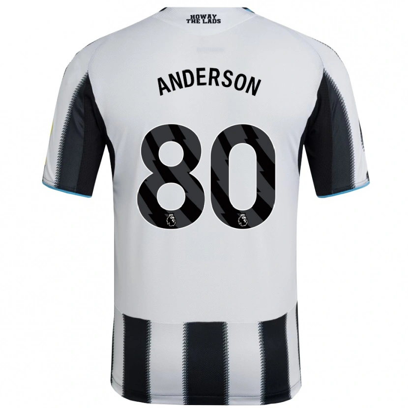 Danxen Donna Maglia Will Anderson #80 Nero Bianco Kit Gara Home 2025/26 Maglietta