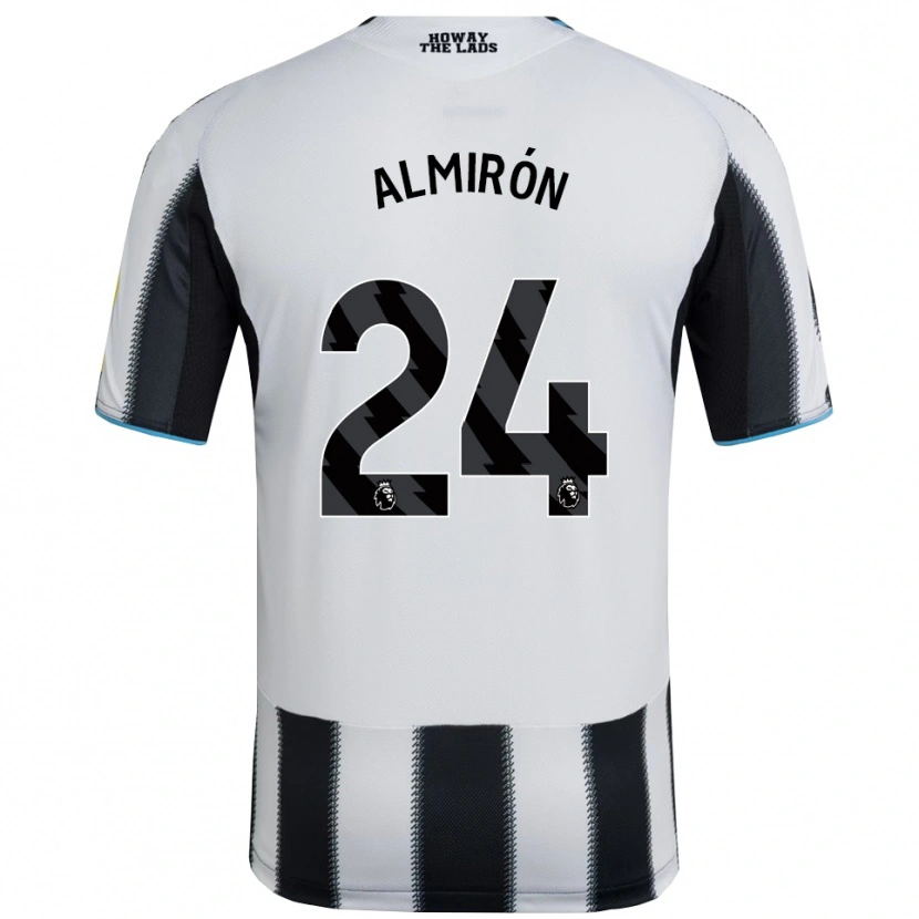 Danxen Donna Maglia Miguel Almiron #24 Nero Bianco Kit Gara Home 2025/26 Maglietta