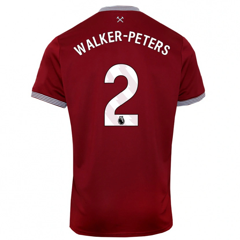 Danxen Donna Maglia Kyle Walker-Peters #2 Borgogna Bianco Kit Gara Home 2025/26 Maglietta