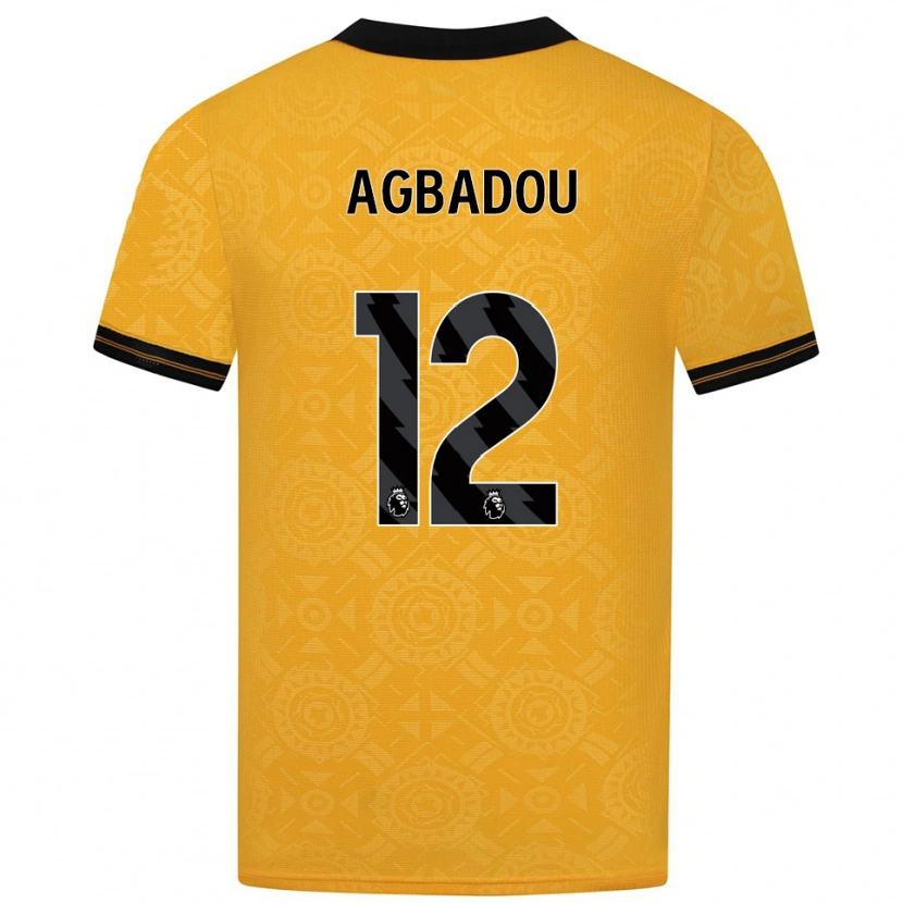 Danxen Donna Maglia Emmanuel Agbadou #12 Giallo Nero Kit Gara Home 2025/26 Maglietta