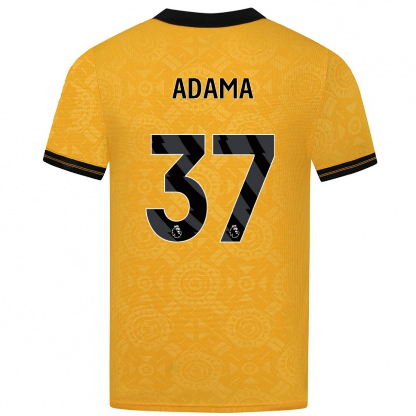 Danxen Donna Maglia Adama Traore #37 Giallo Nero Kit Gara Home 2025/26 Maglietta