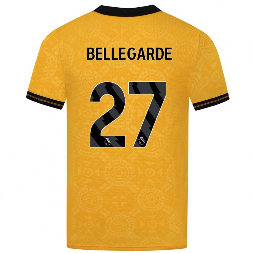 Danxen Donna Maglia Jean-Ricner Bellegarde #27 Giallo Nero Kit Gara Home 2025/26 Maglietta