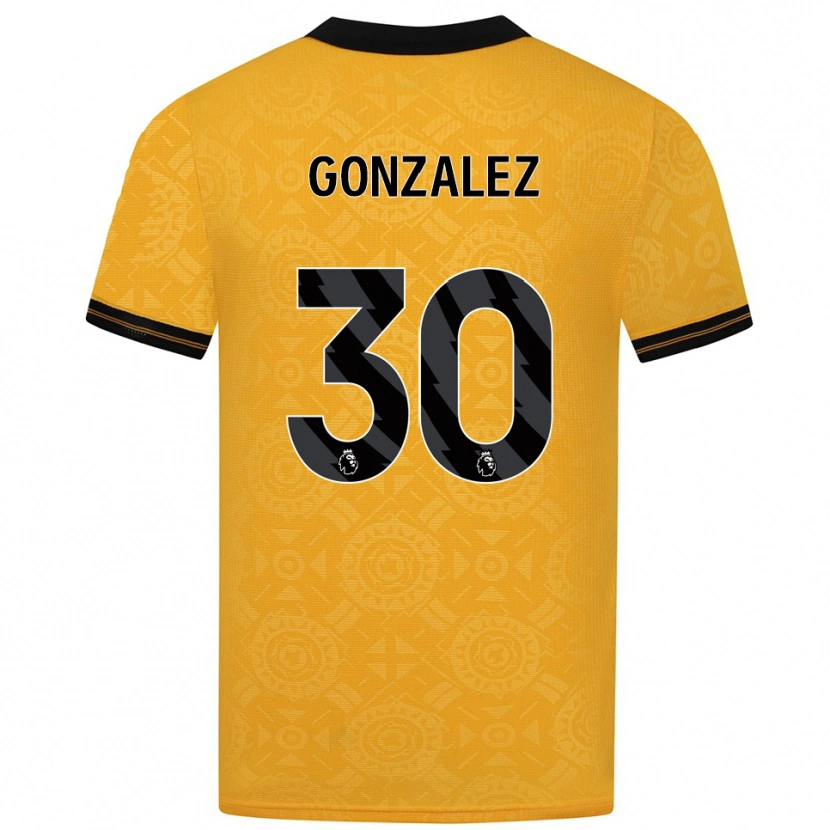 Danxen Donna Maglia Enso González #30 Giallo Nero Kit Gara Home 2025/26 Maglietta