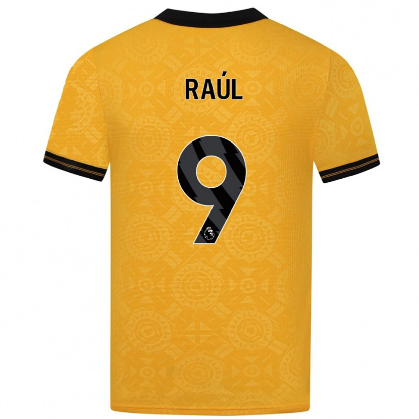 Danxen Donna Maglia Raul Jimenez #9 Giallo Nero Kit Gara Home 2025/26 Maglietta