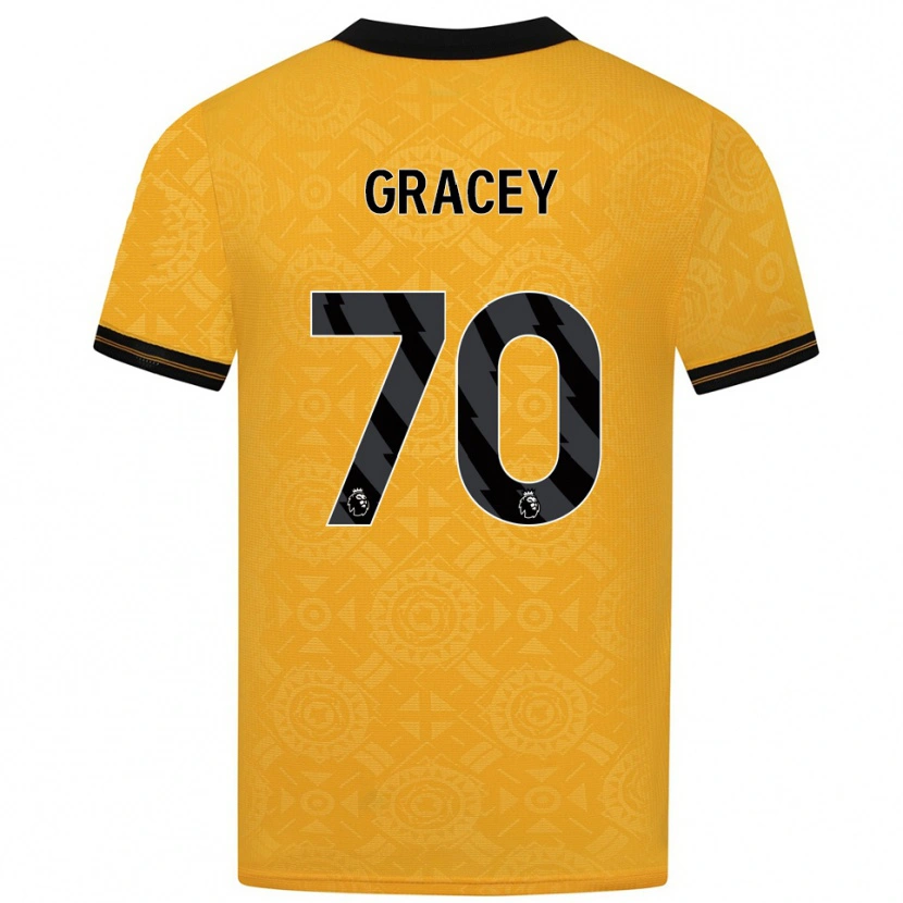Danxen Donna Maglia Josh Gracey #70 Giallo Nero Kit Gara Home 2025/26 Maglietta