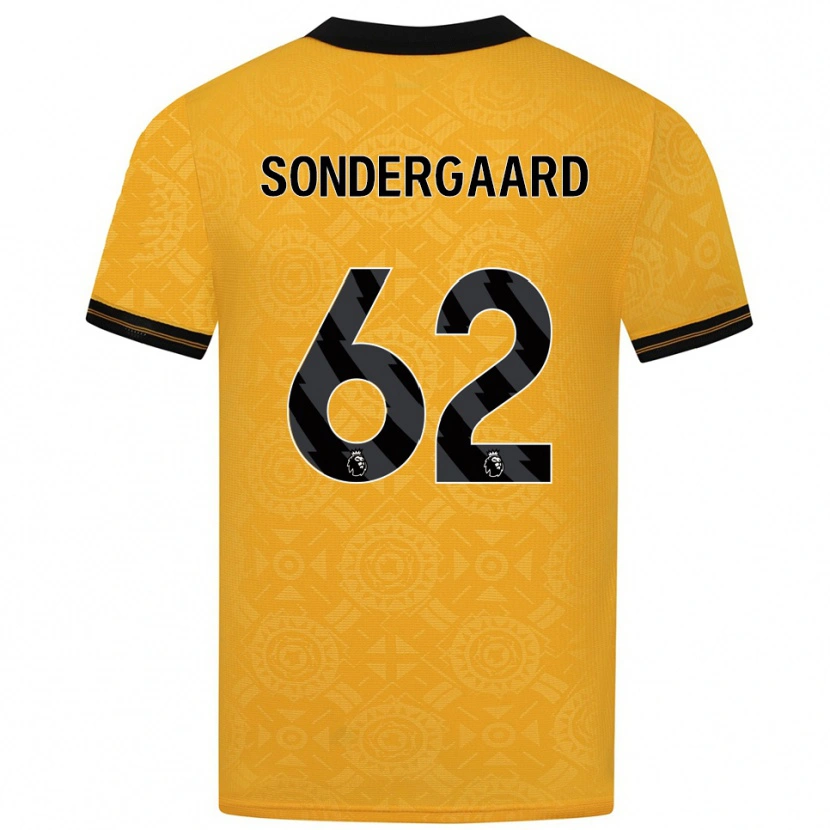 Danxen Donna Maglia Andreas Sondergaard #62 Giallo Nero Kit Gara Home 2025/26 Maglietta