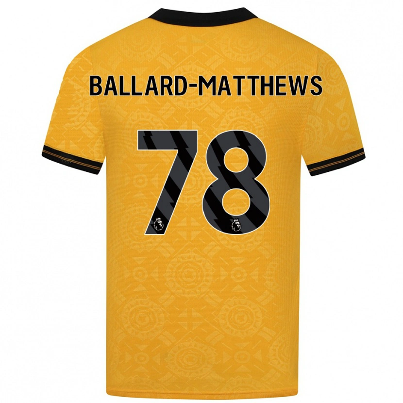 Danxen Donna Maglia Emilio Ballard-Matthews #78 Giallo Nero Kit Gara Home 2025/26 Maglietta