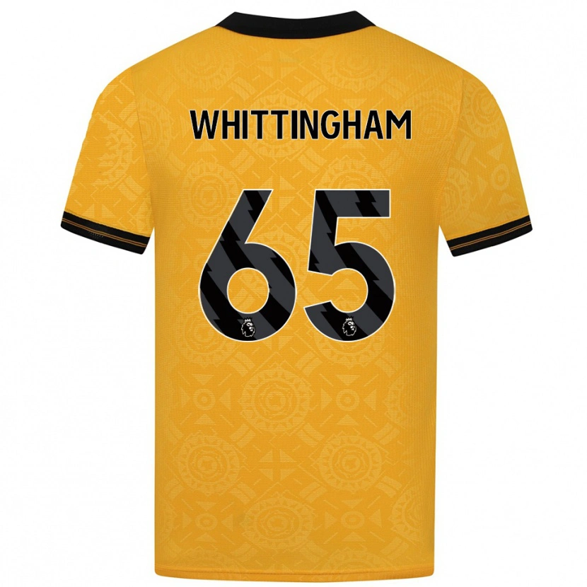 Danxen Donna Maglia Matthew Whittingham #65 Giallo Nero Kit Gara Home 2025/26 Maglietta