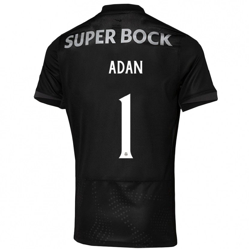 Danxen Donna Maglia Antonio Adan #1 Nero Bianco Kit Gara Away 2025/26 Maglietta