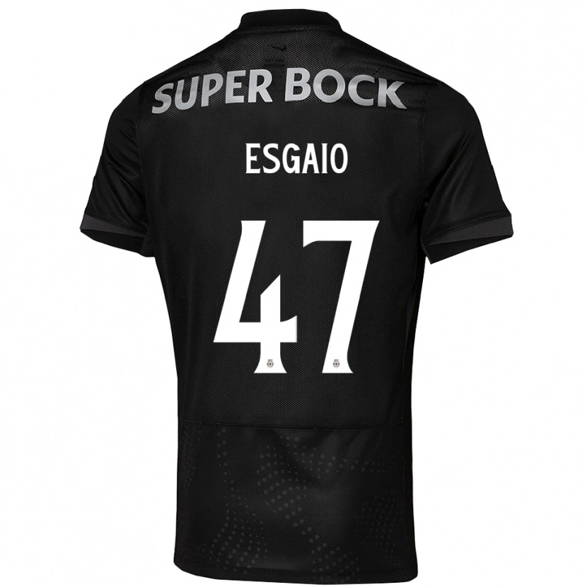 Danxen Donna Maglia Ricardo Esgaio #47 Nero Bianco Kit Gara Away 2025/26 Maglietta