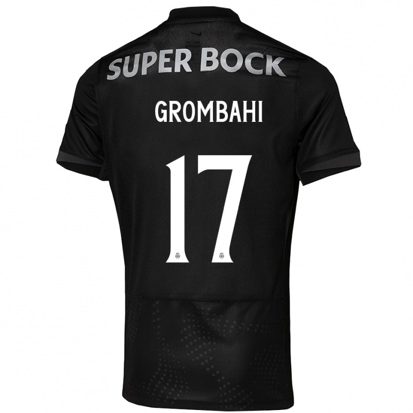 Danxen Donna Maglia Chris Grombahi #17 Nero Bianco Kit Gara Away 2025/26 Maglietta