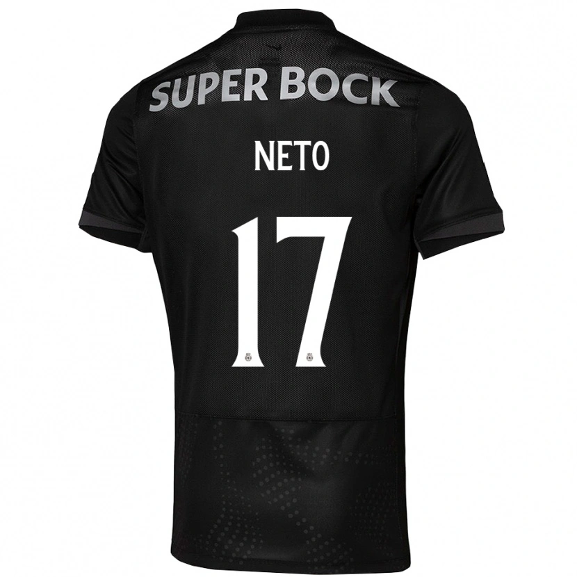 Danxen Donna Maglia Cláudia Neto #17 Nero Bianco Kit Gara Away 2025/26 Maglietta