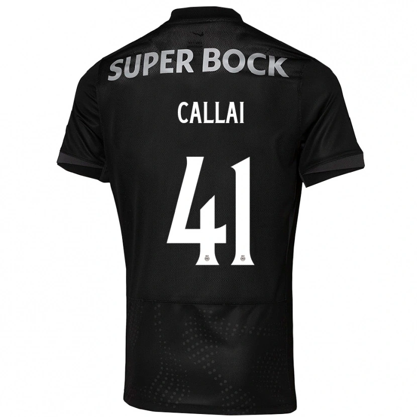 Danxen Donna Maglia Diego Callai #41 Nero Bianco Kit Gara Away 2025/26 Maglietta