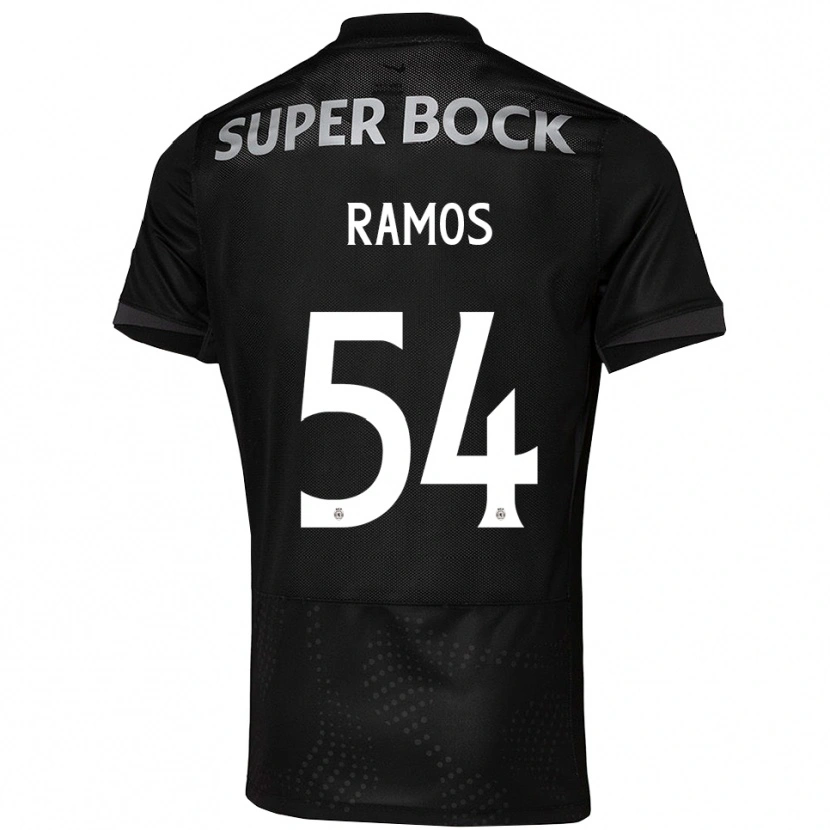 Danxen Donna Maglia Bruno Ramos #54 Nero Bianco Kit Gara Away 2025/26 Maglietta