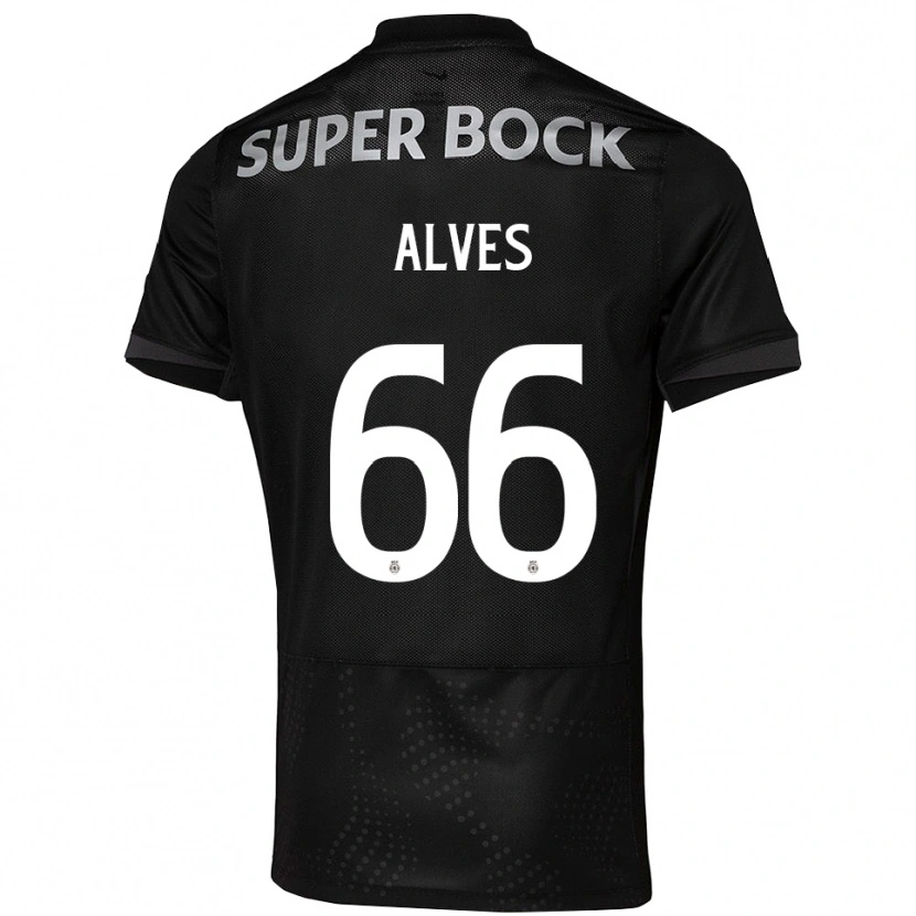 Danxen Donna Maglia Miguel Alves #66 Nero Bianco Kit Gara Away 2025/26 Maglietta