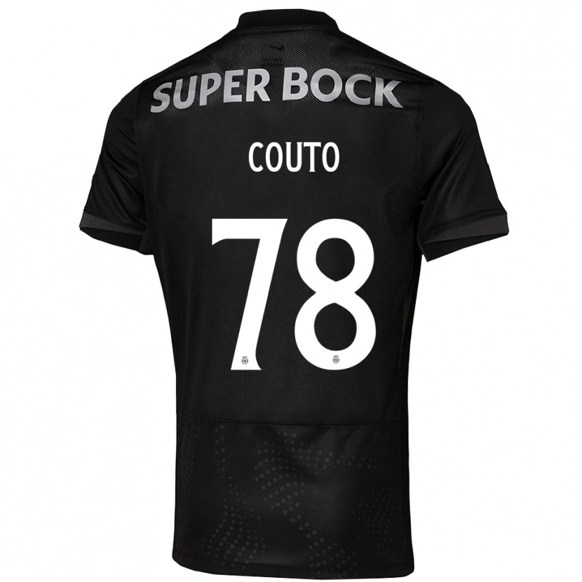 Danxen Donna Maglia Mauro Couto #78 Nero Bianco Kit Gara Away 2025/26 Maglietta