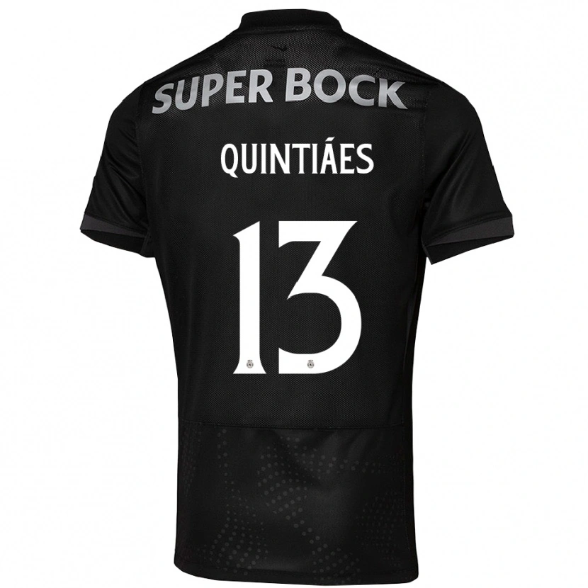 Danxen Donna Maglia Rodrigo Quintiães #13 Nero Bianco Kit Gara Away 2025/26 Maglietta