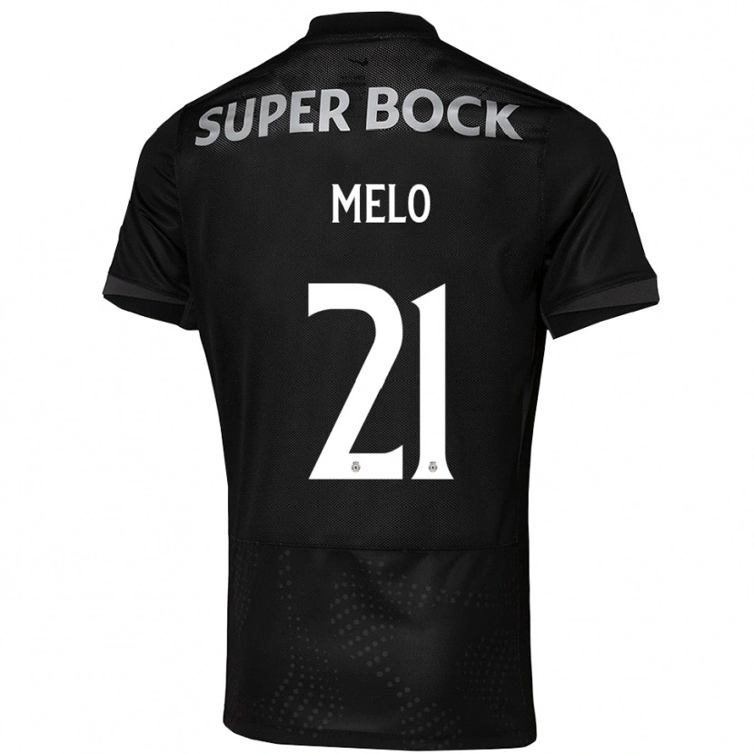 Danxen Donna Maglia Gabriel Melo #21 Nero Bianco Kit Gara Away 2025/26 Maglietta