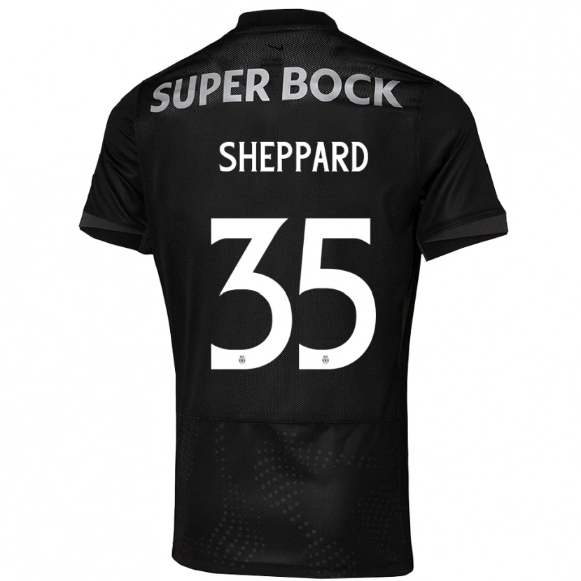 Danxen Donna Maglia Catriona Sheppard #35 Nero Bianco Kit Gara Away 2025/26 Maglietta