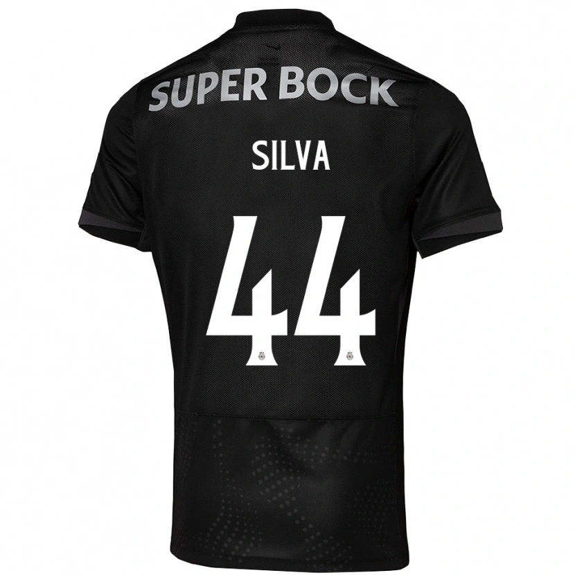 Danxen Donna Maglia Pedro Silva #44 Nero Bianco Kit Gara Away 2025/26 Maglietta