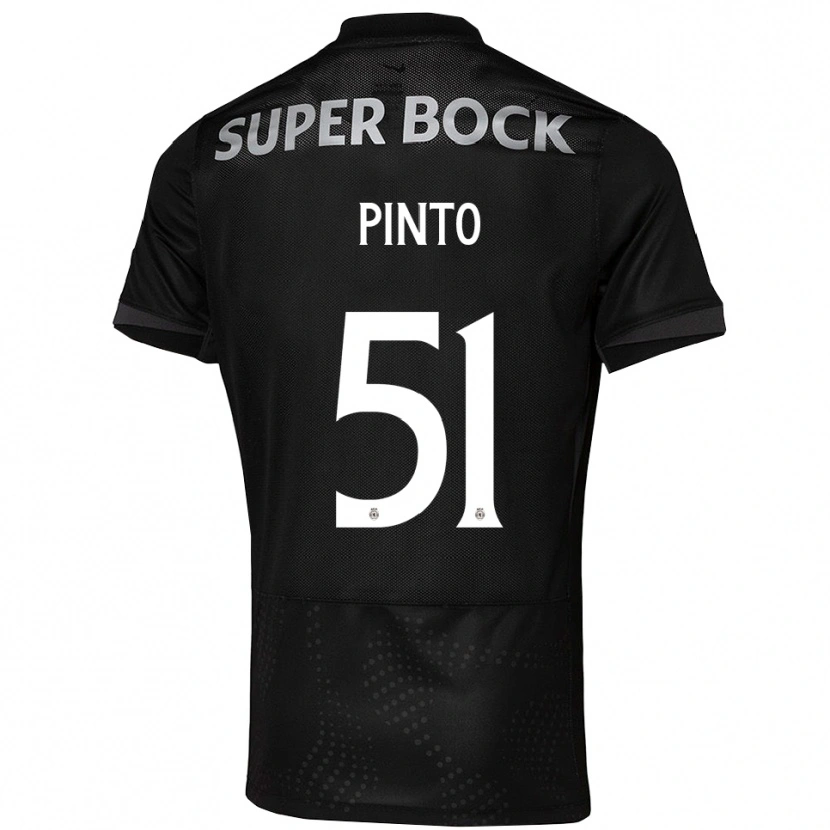 Danxen Donna Maglia Diogo Pinto #51 Nero Bianco Kit Gara Away 2025/26 Maglietta