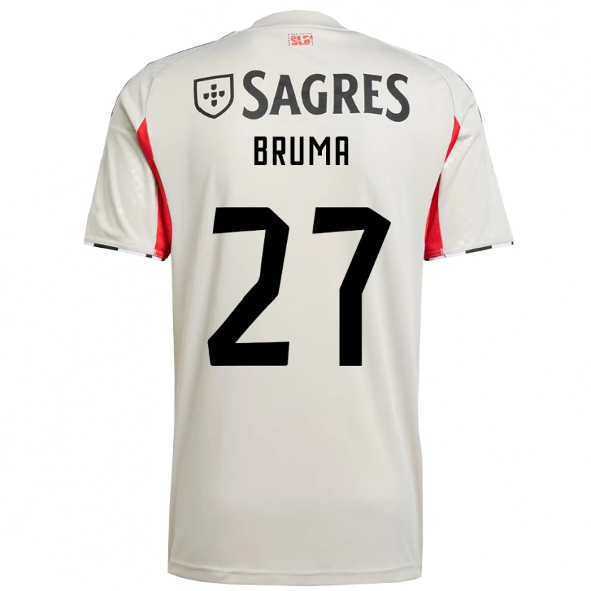Danxen Donna Maglia Bruma #27 Bianco Sporco Rosso Kit Gara Away 2025/26 Maglietta