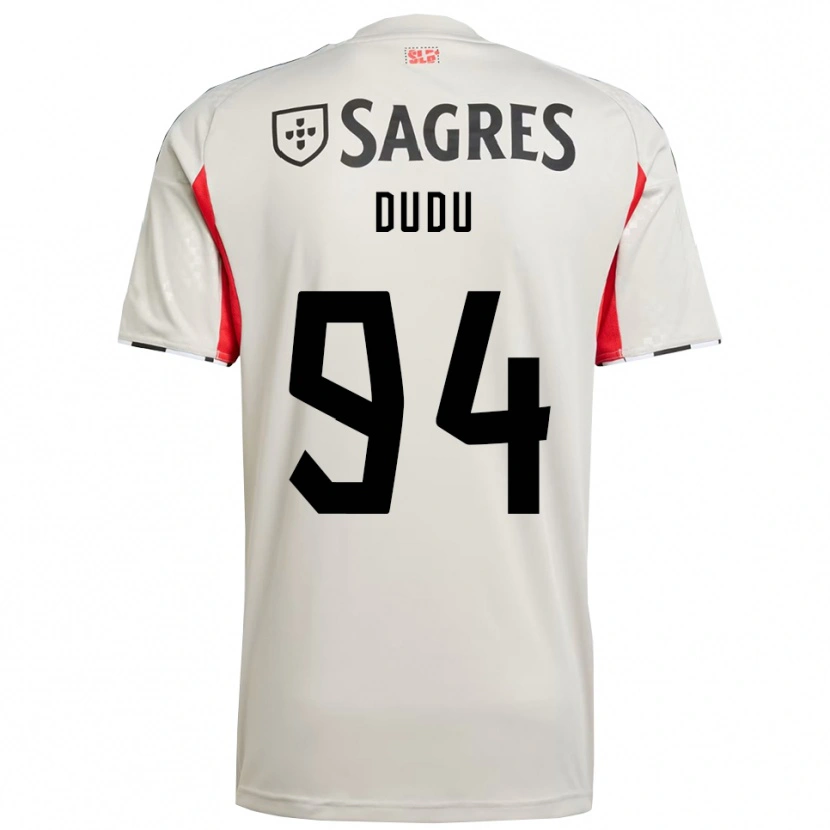 Danxen Donna Maglia Dudu #94 Bianco Sporco Rosso Kit Gara Away 2025/26 Maglietta