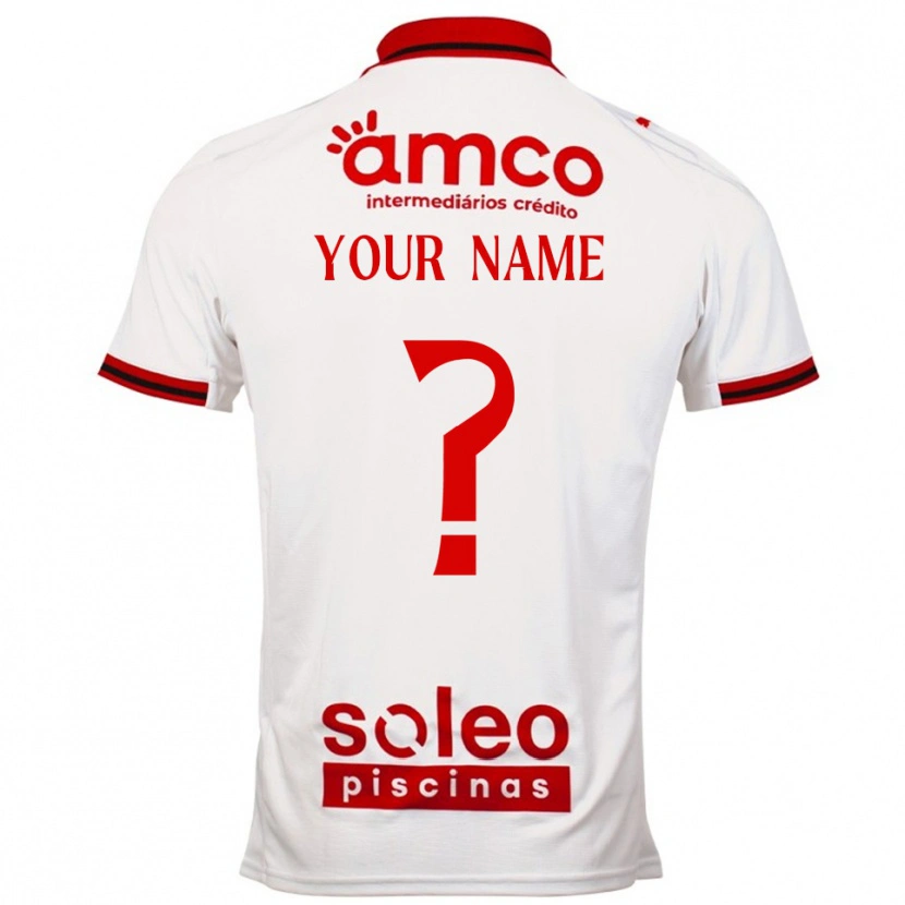 Danxen Donna Maglia Il Tuo Nome #0 Bianco Rosso Kit Gara Away 2025/26 Maglietta