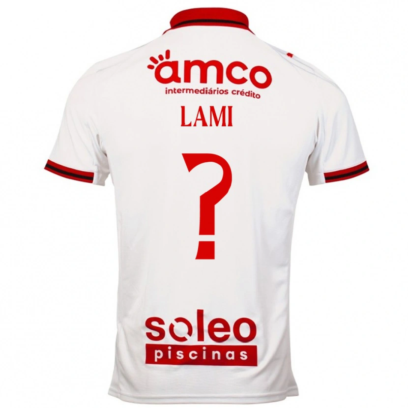 Danxen Donna Maglia Dário Lami #0 Bianco Rosso Kit Gara Away 2025/26 Maglietta
