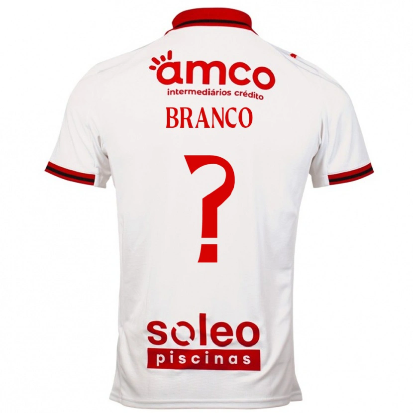 Danxen Donna Maglia António Branco #0 Bianco Rosso Kit Gara Away 2025/26 Maglietta