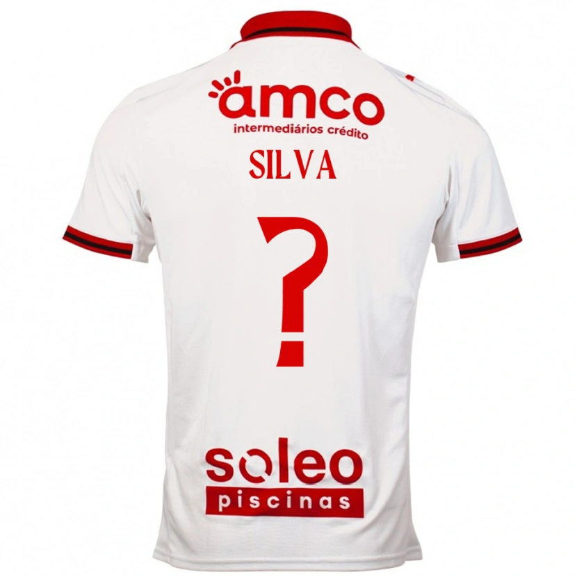 Danxen Donna Maglia Santiago Silva #0 Bianco Rosso Kit Gara Away 2025/26 Maglietta