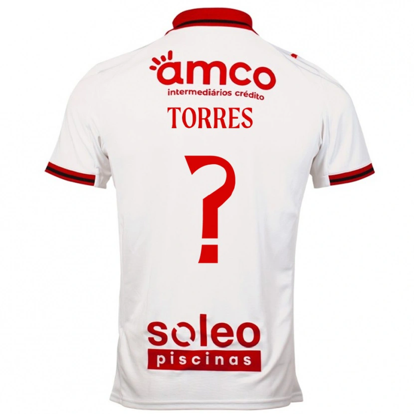 Danxen Donna Maglia Marco Torres #0 Bianco Rosso Kit Gara Away 2025/26 Maglietta